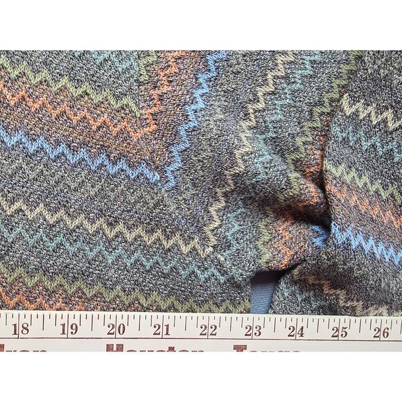 Tricots St. Raphael Mens Large Grandpa Retro Sweater Zig Zag Relaxed Cotton - Picture 5 of 6